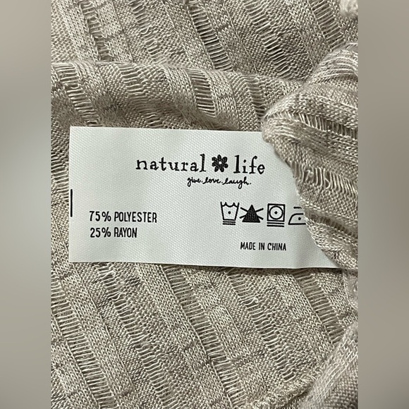 NATURAL LIFE Pearl Knit Layering Top- Sand- XXL - Picture 8 of 8